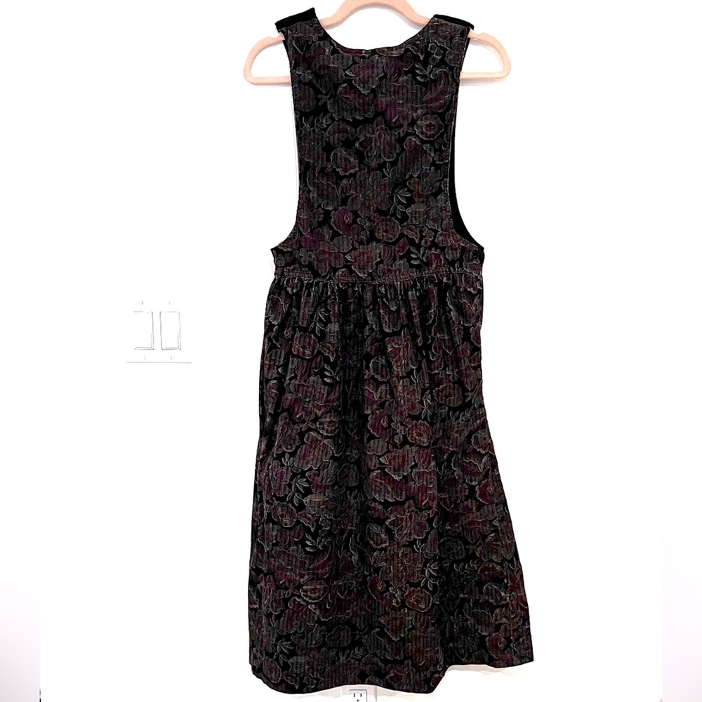 Woodward Vintage Black Floral Tapestry Sleeveless Dress Women’s Sz 6 - Picture 1 of 10